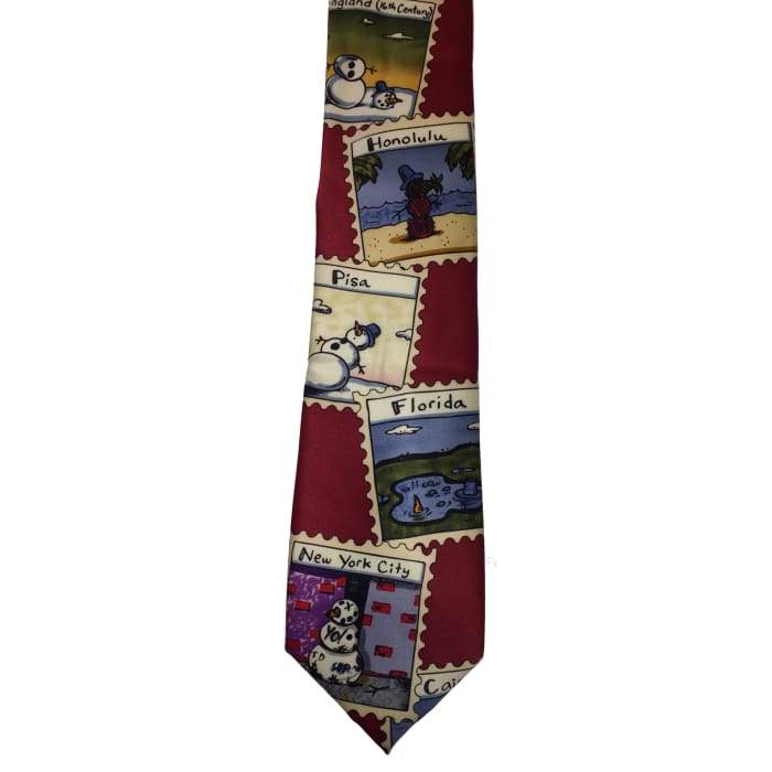 Snowman Stamps Tie MT107 - SirHoliday