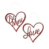 Valentine Love Heart Sign And Be Mine Heart Sign Ornament Set - SirHoliday