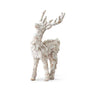 Christmas Whitewashed Bark Reindeer With Head Up - Christmas