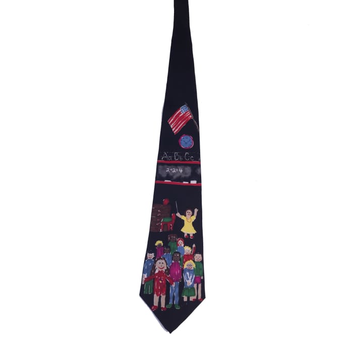 School Days Silk Tie - Christmas