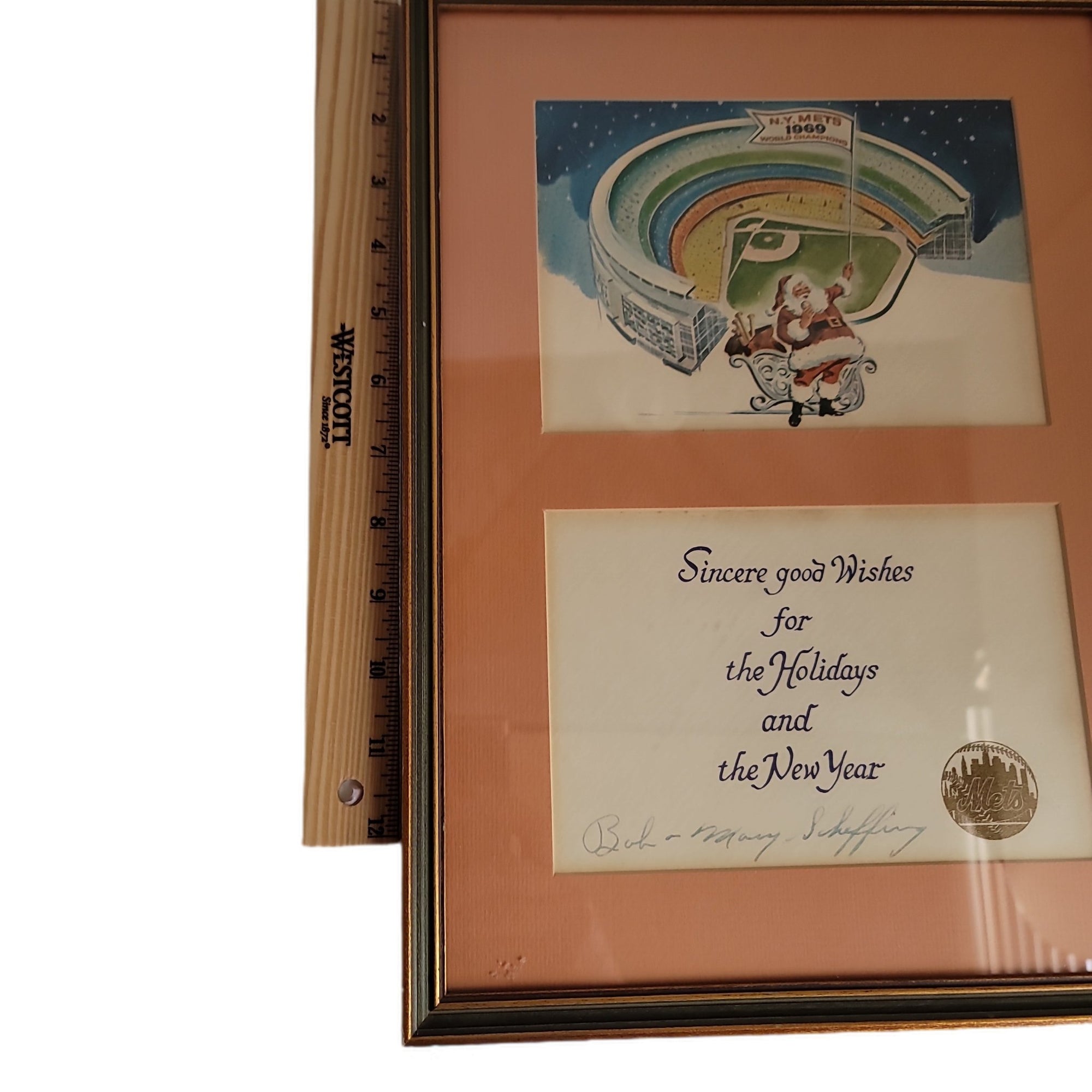 Bob Scheffing Baseball Player And Manager In The 40 Christmas Card New York Mets 1969 Sir215Holiday World Champions Signed - SirHoliday