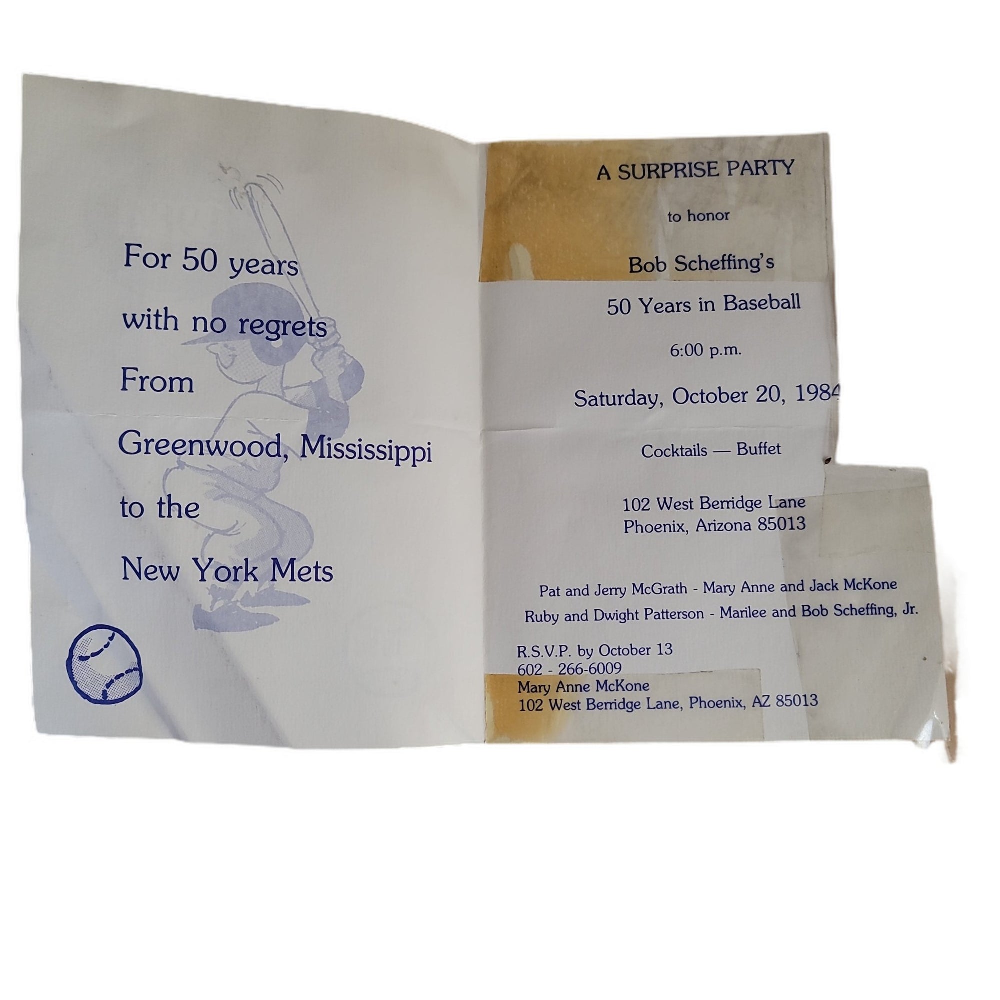 Bob Scheffing Baseball Player And Manager In The 40 Christmas Card New York Mets 1969 Sir215Holiday World Champions Signed - SirHoliday