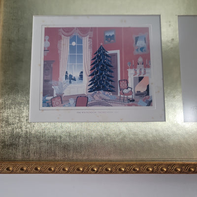 White House Frames 1994 Christmas Card Signed By Bill And Hillary Clinton