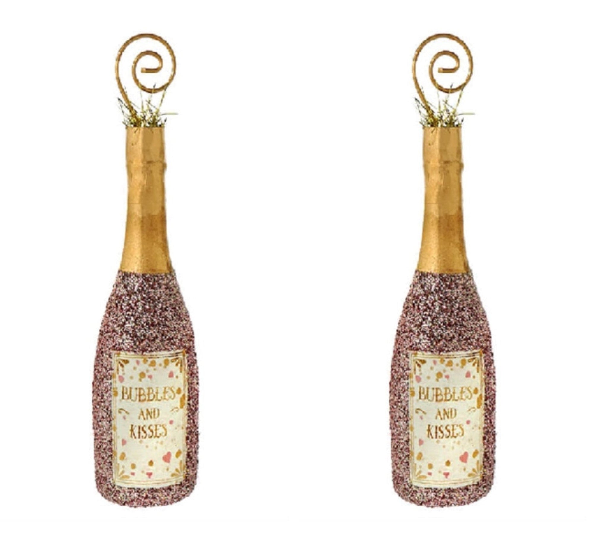 Bubbles and Kisses Bottle Ornament Set - SirHoliday