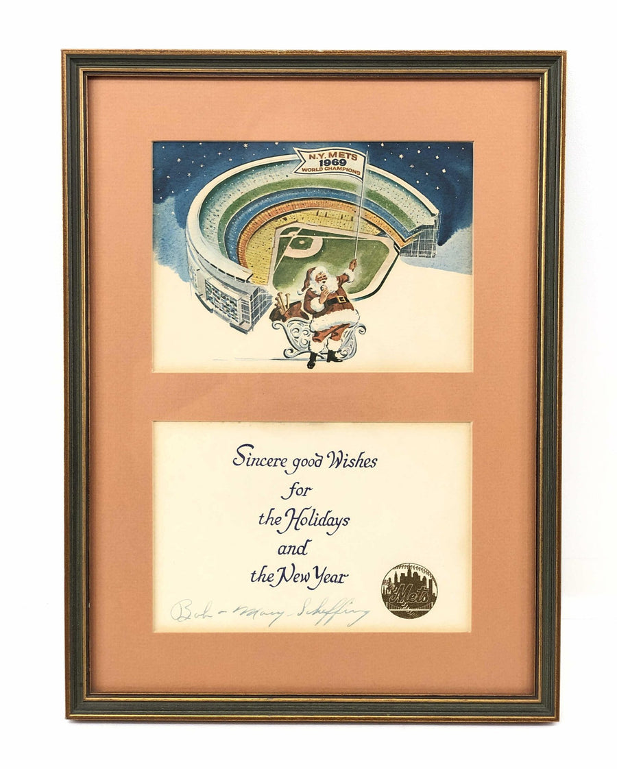 Bob Scheffing Baseball Player And Manager In The 40 Christmas Card New York Mets 1969 Sir215Holiday World Champions Signed - SirHoliday