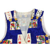 Christmas Ace Of Hearts Vintage Silky Sweater Vest Size M - SirHoliday