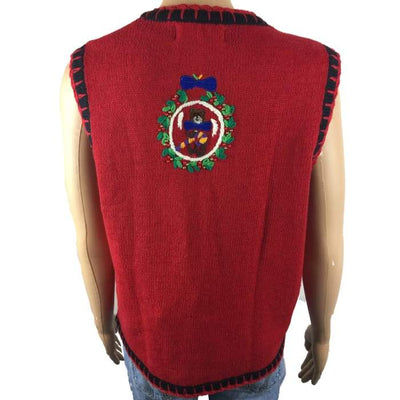 Christmas Bear Hampshire Studio Vintage Sweater Vest Size M - SirHoliday