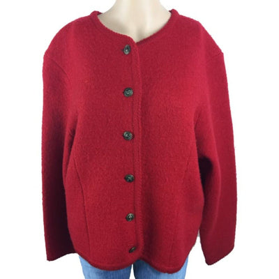 Christmas Classy Red Tally-Ho Vintage Sweater Size L - SirHoliday