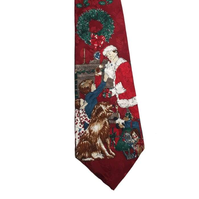 Christmas Daddy Is Santa Silk Tie - SirHoliday