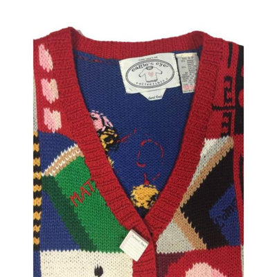 Christmas School Days Eagle's Eye Vintage Sweater Vest Size S/P - SirHoliday