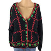 Christmas Stripes And Holly Raphels Knitted By Hand Vintage Sweater Size S - SirHoliday