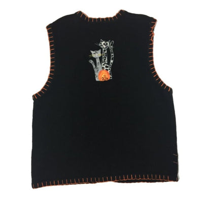 Halloween Cats White Stag Vintage Sweater Vest Size XL (16/18) - SirHoliday