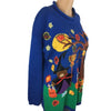 Halloween Witch And Broomstick Gladys Bagley Vintage Sweater Size M - SirHoliday