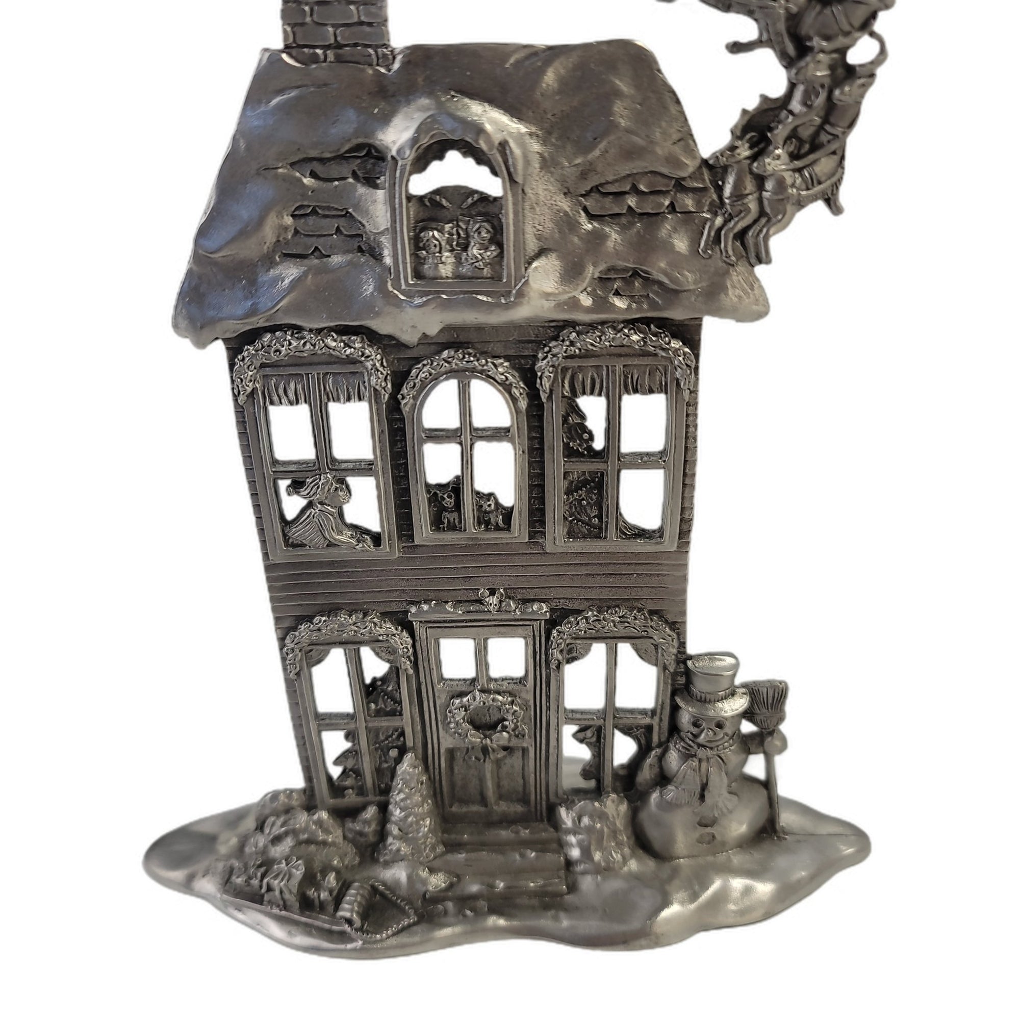 Cat & Seagull Pewter Sculpures With Dog On Side Sir150Holiday - SirHoliday