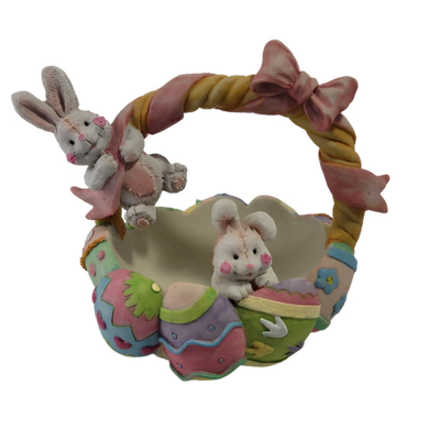 Easter Basket With Rabbits Made Of Rasin Sir132Holiday