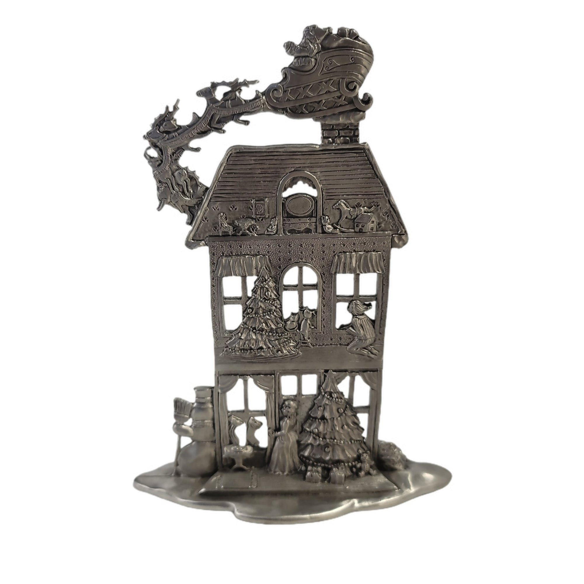 Cat & Seagull Pewter Sculpures With Dog On Side Sir150Holiday - SirHoliday