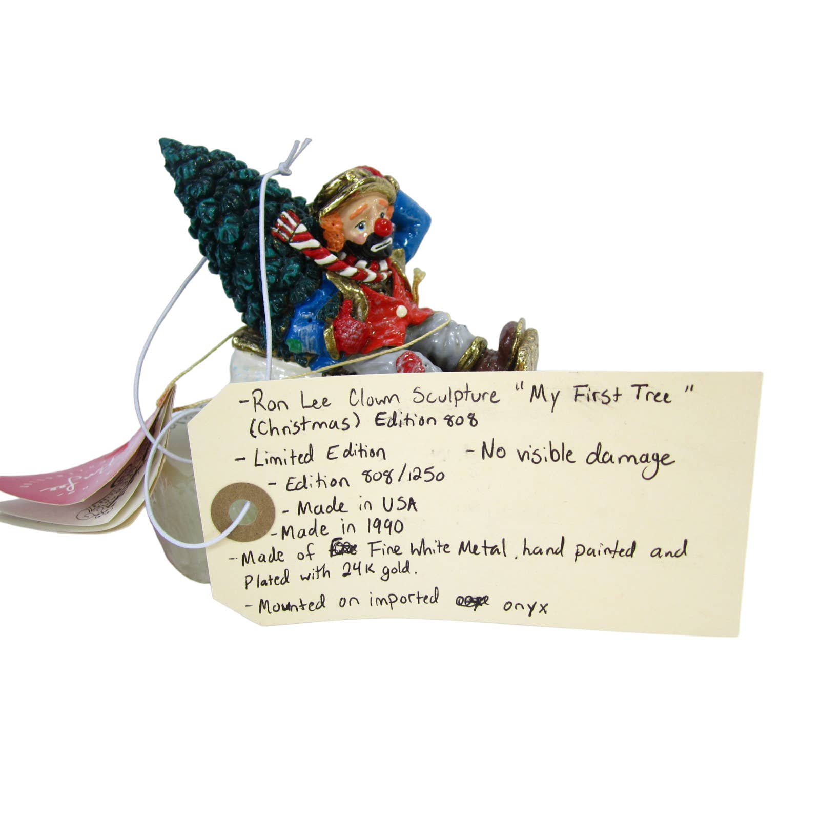 Ron Lee Clown My First Christmas Tree Figurine Sir184Holiday - SirHoliday