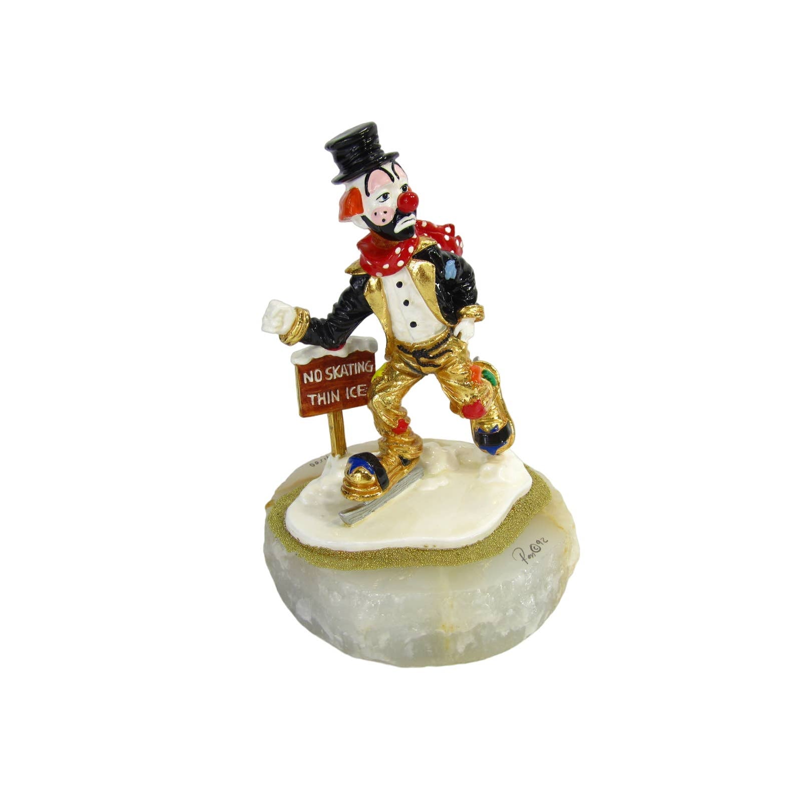 Ron Lee Clown No Skating Thin Ice Figurine Sir158Holiday - SirHoliday