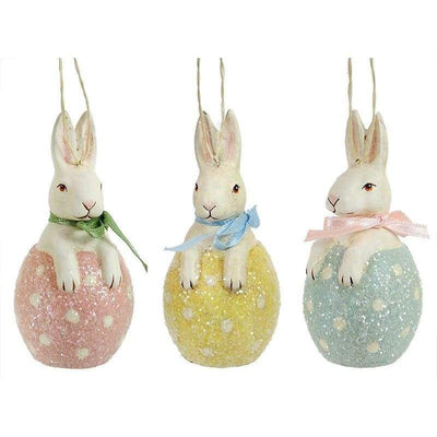Ornament Bunny In Egg Set of 3