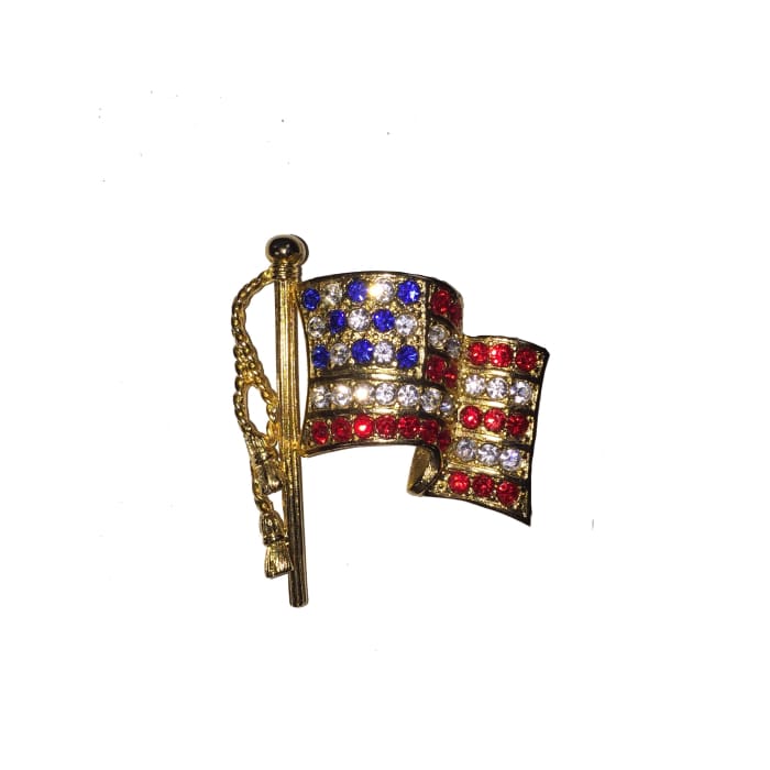 Americana Patriotic Signed Napier Brooch - 4th of July