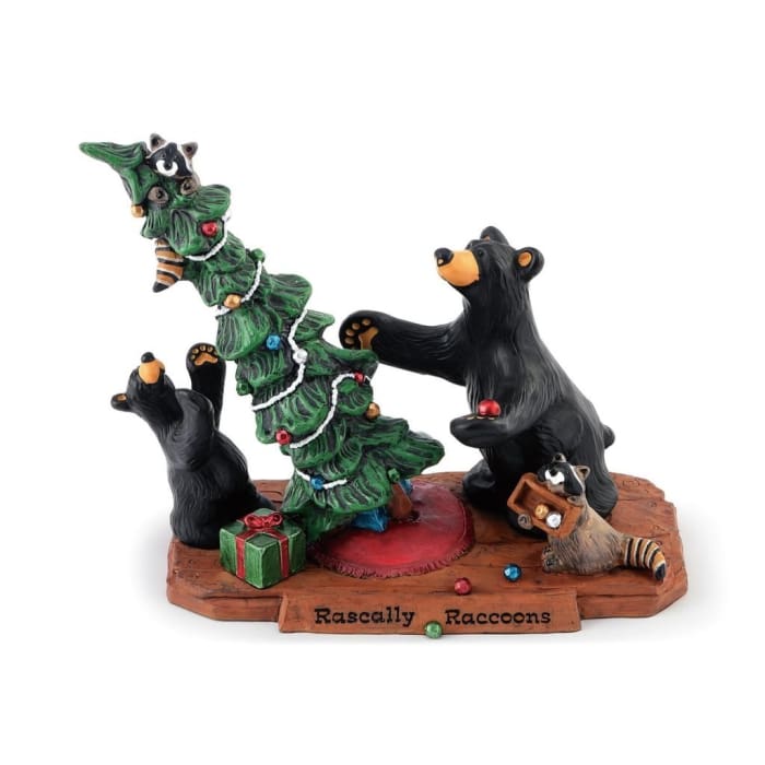 BFX Rascally Raccoons Figurine - Christmas