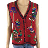 Christmas Bear Hampshire Studio Vintage Sweater Vest Size M - Christmas