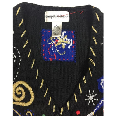 Christmas Christmas Celebration Hampshire Studio Vintage Sweater Vest Size L - Christmas