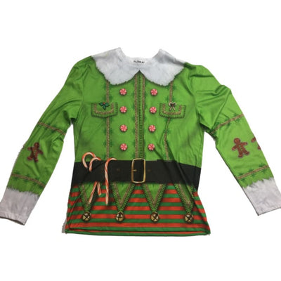 Christmas Elf Faux Real Vintage Top Size M - Christmas