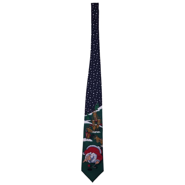 Christmas Golfing Santa Tie - SirHoliday