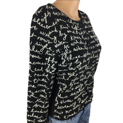 Christmas Handwriting Michael Simon Vintage Sweater Size Unknown - Christmas