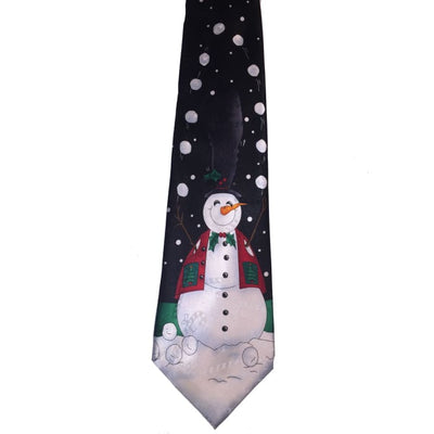Christmas Happy Snowman Tie - Christmas