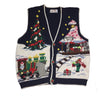 Christmas North Pole Depot Vintage Sweater Vest Size L - Christmas