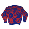 Christmas Red And Blue Pour Le Chic Vintage Sweater Size Unknown - Christmas