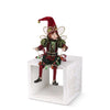 Christmas Sitting Elf With Wings Holding String Of Christmas Lights - Christmas