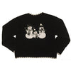 Christmas Snowman Family Vintage Cardigan Sweater & Matching Scarf Size Unknown - Christmas