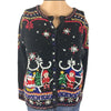 Christmas Snowmen With Santa Designers Originals Studio Vintage Sweater Size P/S - Christmas