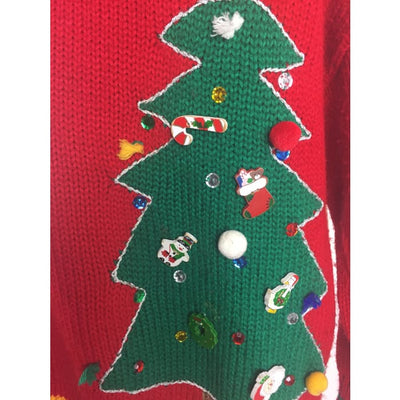 Christmas Star On Christmas Tree Share The Toy Vintage Sweater Size M - Christmas