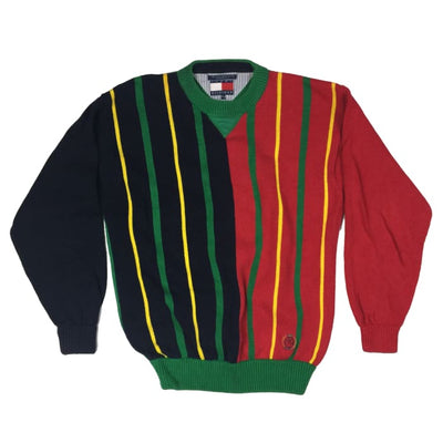Christmas Stripes Tommy Hilfiger Vintage Sweater Size M - Christmas