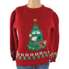 Christmas Tree And Presents Touchy Subject Vintage Sweater Size M - Christmas