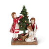 Christmas Vintage Glittered Resin Tree Trimming Family - Christmas