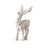 Christmas Whitewashed Bark Reindeer With Head Up