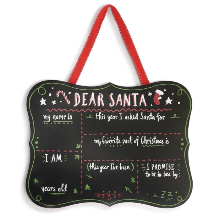 Dear Santas Chalkboard - Christmas