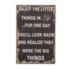 Enjoy The Little Things Burlap Black 24 Inch Sign - Christmas
