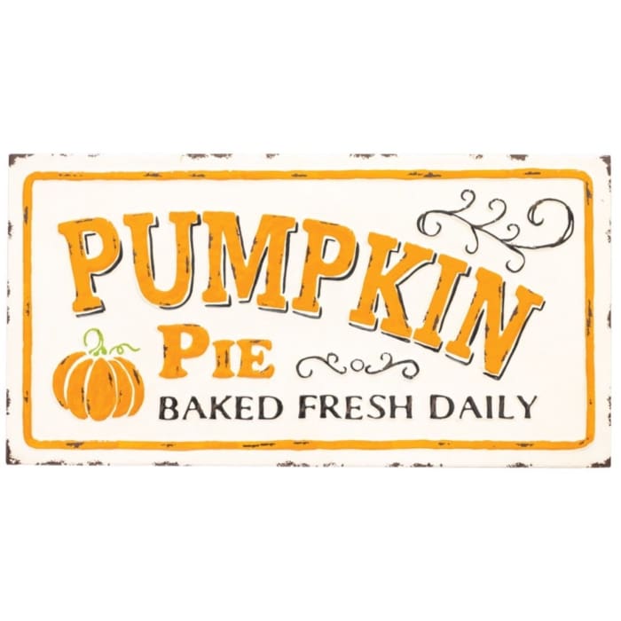 Fall Fresh Baked Pumpkin Pie Wall Plaque Sign - Halloween