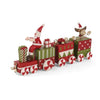 Green and Red Whimsical Gift Box Train with Santa - Christmas