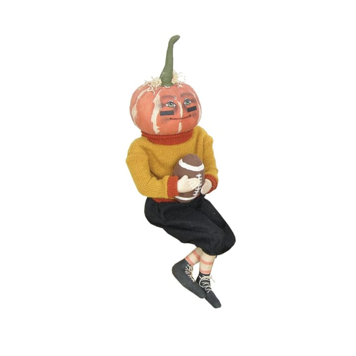 Halloween Defense Dan Jack O Lantern Football Player - Halloween