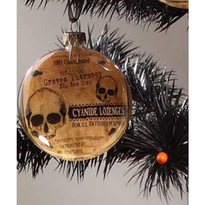 Halloween Glass Disc Ornament (Set of 3) - Halloween