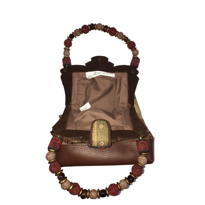 Mary Frances Elephant Tapestry & Beaded Handle Bag - Accessory
