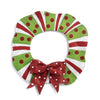 Merry Christmas Wreath Striped Glitter Door Hanger - Christmas