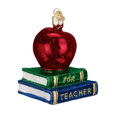 Ornament Teachers Apple 3 1/2 - Christmas